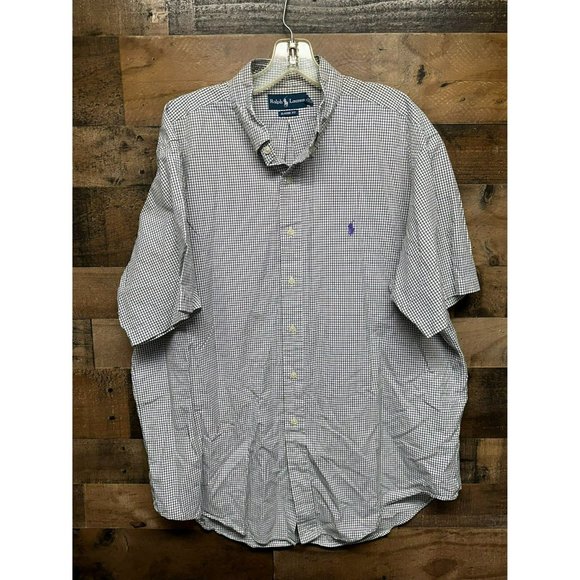 Ralph Lauren Men's Classic Fit Short Sleeve Button Up‎ Size X-Large - Picture 1 of 5